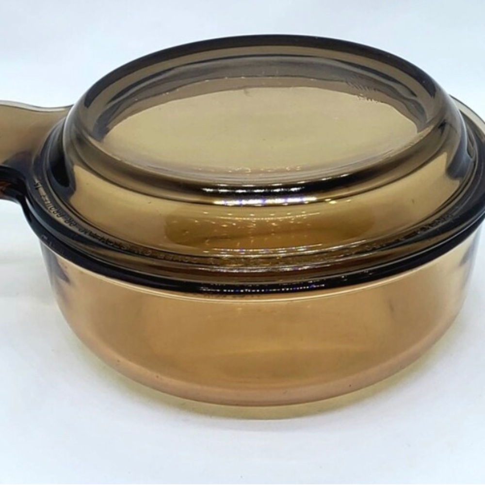 Vintage Corning Ware Visions Grab It Glass Dish With Lid V-150-B